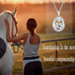 Cute Horseshoe Love Pendant Diamond Heart Necklace Horse Farmer Jewelry Woman Girl 925 Sterling Silver Chain 20in.