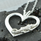 Alligator Heart Pendant Love Crocodile Necklace Lizard Charm Family Gator Jewelry Birthday Gift 925 Sterling Silver Chain 20in.