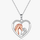 Girls Cute Horse Heart Diamond Necklace Love Pendant Horse Farmer Jewelry Birthday Gift 925 Sterling Silver Chain 20in.
