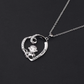 I love You Monkey Necklace Heart Diamond Pendant Baby Monkey Jewelry Chain Birthday Gift 925 Sterling Silver 20in.