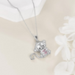 Cute Monkey Red Heart Necklace Love Pendant Baby Monkey Jewelry Chain Birthday Gift 925 Sterling Silver 20in.