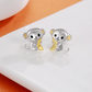 Baby Monkey Banana Earrings Cute Monkey Jewelry Birthday Gift 925 Sterling Silver