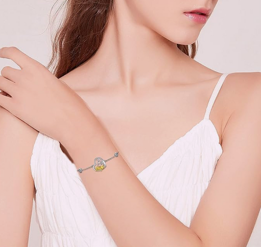 Cute Lion Diamond Bracelet Chain Girls Lion Jewelry Birthday Gift 925 Sterling Silver