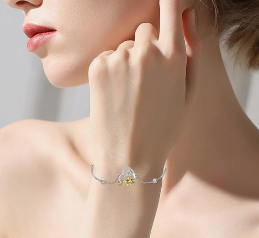 Cute Tiger Diamond Bracelet Chain Girls Tiger Jewelry Birthday Gift 925 Sterling Silver