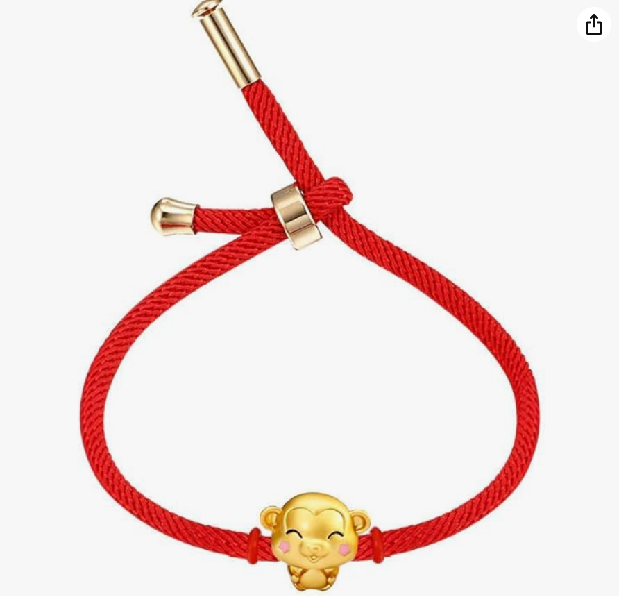 Red Lucky Monkey Bracelet Chinese Zodiac Jewelry Birthday Gift