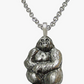 Ape Necklace Pendant Gorilla Chain Monkey Jewelry Stainless Steel 20in.