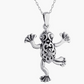 Flower Frog Necklace Pendant Toad Jewelry Womens Girls Teen Birthday Gift 925 Sterling Silver 20in.