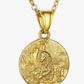 Rat Lucky Chinese Zodiac Gold Coin Animal Chain Dog Pig Monkey Tiger Sheep Cow Rabbit Dragon Snake Horse Sheep Chicken Jewelry Amulet Charm Dog Tag Stainless Steel 24in.