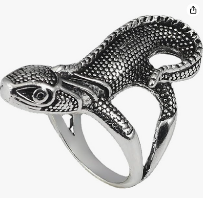 Black Stainless Steel Lizard Ring Baby Gecko Lizard Jewelry Spider Wolf Scorpion Cat Owl Birthday Gift