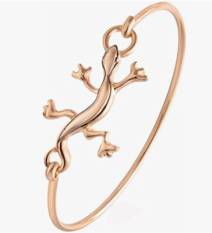 Silver Vintage Lizard Bracelet Baby Gecko Rose Gold Jewelry Lizard Girl Teens Women Birthday Gift