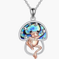 Abalone Frog Necklace Mushroom Pendant Toad Hanging Jewelry Womens Girls Teen Birthday Gift 925 Sterling Silver 20in.