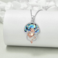 Abalone Frog Necklace Mushroom Pendant Toad Hanging Jewelry Womens Girls Teen Birthday Gift 925 Sterling Silver 20in.