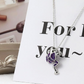 Purple Opal Frog Necklace Pendant Toad Jewelry Womens Girls Teen Birthday Gift Stainless Steel 20in.