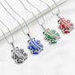 Cute Green Diamond Chain Frog Necklace Pendant Blue Red Toad Jewelry Chain Womens Girls Teen Birthday Gift 925 Sterling Silver 20in.