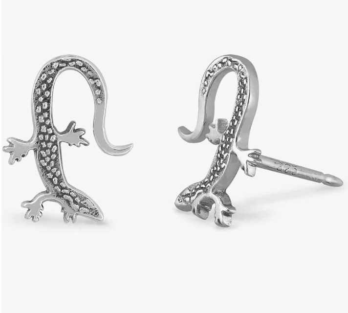 925 Sterling Silver Lizard Earring Baby Gecko Jewelry Lizard Girl Teens Women Birthday Gift