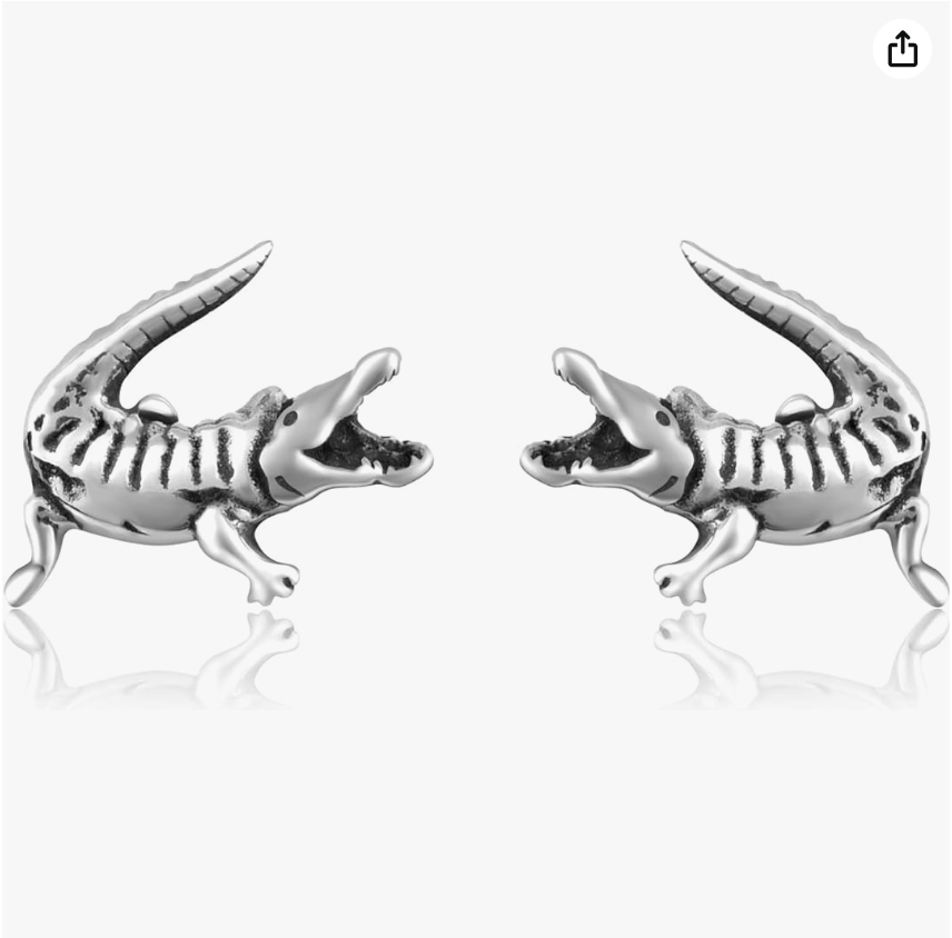 Gecko Lizard Earring Jewelry Baby Lizard Girl Teens Women Birthday Gift 925 Sterling Silver Spider Fox Elephant Lion Snail Jellyfish Crocodile Earrings