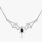 Diamond Lizard Necklace Bat Pendant Baby Gecko Jewelry Silver Chain Birthday Gift 925 Sterling Silver 20in.
