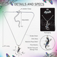 Abalone Shell Lizard Necklace Pendant Baby Gecko Jewelry Silver Chain Birthday Gift 20in.
