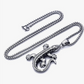 Vintage Lizard Pendant Black Stainless Steel Lizard Necklace Baby Gecko Jewelry Chain Birthday Gift 24in.
