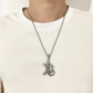 Vintage Lizard Pendant Black Stainless Steel Lizard Necklace Baby Gecko Jewelry Chain Birthday Gift 24in.