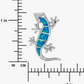 925 Sterling Silver Lizard Pendant Blue Opal Lizard Necklace Baby Gecko Jewelry Chain Birthday Gift 20in.