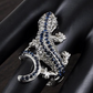 Adjustable Lizard Ring Crystal Diamond Baby Gecko Jewelry Chain Birthday Gift