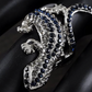 Adjustable Lizard Ring Crystal Diamond Baby Gecko Jewelry Chain Birthday Gift