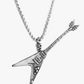 Flying V Electric Guitar Pendant Necklace Guitar Silver Jewelry Pun Rocker Chain Birthday Gift Stainless Steel 24in.