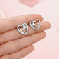 Horse Heart Love Earrings Diamond Horse Cowgirl Jewelry Birthday Gift 925 Sterling Silver