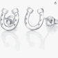 Lucky Horseshoe Earrings Horse Farmer Cowgirl Jewelry Birthday Gift 925 Sterling Silver