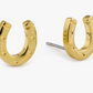 Cute Gold Horseshoe Earrings Horse Lucky Jewelry Birthday Gift 925 Sterling Silver