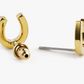 Cute Gold Horseshoe Earrings Horse Lucky Jewelry Birthday Gift 925 Sterling Silver