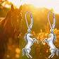 Cute Horse Hanging Earrings Leverback Dangle Horse Cowgirl Jewelry Birthday Gift 925 Sterling Silver