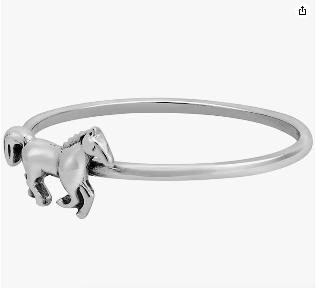 Running Stallion Horse Ring Free Spirit Horse Cowgirl Jewelry Birthday Gift 925 Sterling Silver