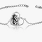 Girl Horse Hug Diamond Bracelet Cowgirl Horse Love Heart Jewelry Birthday Gift Rose Gold 925 Sterling Silver