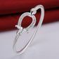 Adjustable Lucky Horseshoe Bangle Bracelet Diamond Cowgirl Horse Jewelry Birthday Gift 925 Sterling Silver