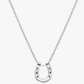 Small Dainty Lucky Horseshoe Necklace Pendant Cowgirl Chain Jewelry Birthday Gift Stainless Steel 20in.