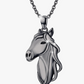 Horse Head Necklace Pendant Cowgirl Chain Horse Face Jewelry Birthday Gift Rose Gold 925 Sterling Silver 20in.