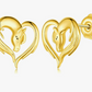 925 Sterling Silver Horse Earrings Western Love Heart Gold Black Horse Jewelry Birthday Gift