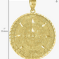 10K Gold Mayan Calendar Pendant Sunburst Sun Disc Aztec Jewelry Women Mens Boys Girls Teens Solid 10K Gold Round Charm