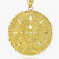 10K Gold Mayan Calendar Pendant Sunburst Sun Disc Aztec Jewelry Women Mens Boys Girls Teens Solid 10K Gold Round Charm