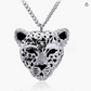 Gold Silver Leopard Pendant Jaguar Diamond Necklace Cheetah Chain Panther Jewelry Birthday Gift 24in.