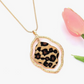 Gold Cheetah Pendant Necklace Leopard Print Chain Jaguar Jewelry Birthday Gift 32in.