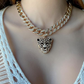 Gold Cheetah Pendant Jaguar Necklace Silver Diamond Leopard Chain Panther Jewelry Birthday Gift 18in.