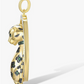 Gold Diamond Leopard Pendant Jaguar Necklace Cheetah Chain Panther Green Emerald Jewelry Birthday Gift 20in.