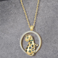 Gold Diamond Leopard Pendant Jaguar Necklace Cheetah Chain Panther Green Emerald Jewelry Birthday Gift 20in.