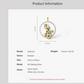 Gold Diamond Leopard Pendant Jaguar Necklace Cheetah Chain Panther Green Emerald Jewelry Birthday Gift 20in.