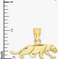 10K Gold Jaguar Necklace Leopard Cheetah Pendant Panther Jewelry Lion Birthday Gift Solid 10k Gold