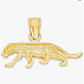 10K Gold Jaguar Necklace Leopard Cheetah Pendant Panther Jewelry Lion Birthday Gift Solid 10k Gold