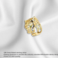 Gold Geometry Jaguar Ring Leopard Cheetah Ring Panther Jewelry Birthday Green Emerald Gift